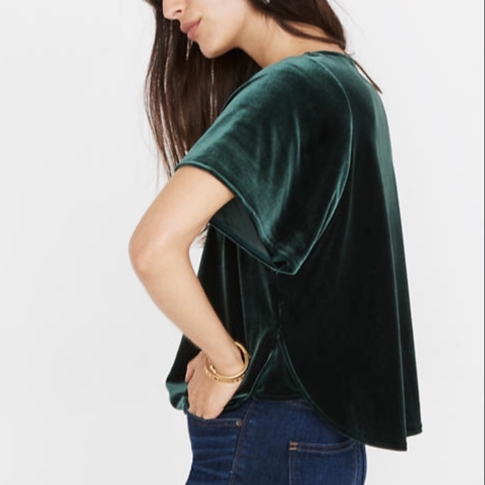 Madewell Velvet Butterfly Top - Picture 2 of 9